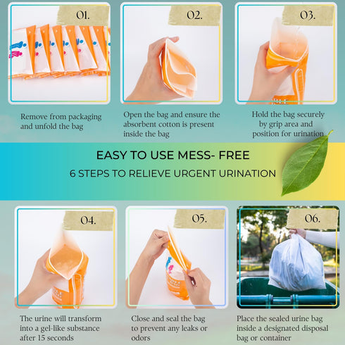 Urine Bag Pee Bag, 12/24 Packs 700ML Disposable Urinal Bag for Travel and Emergency Use