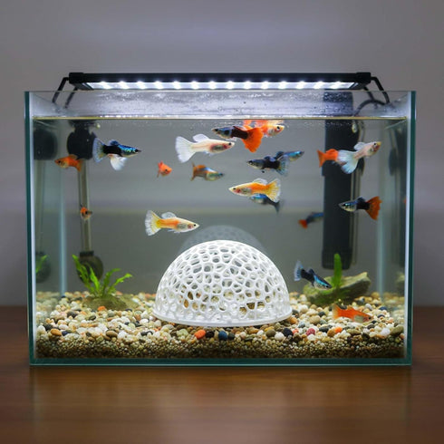 Alrhso 2 Pack Shrimp Hides for Aquarium Shrimp Dome Hide Fish Tank Porous Cave Shelter Hideout Ornament Tunnel Cave