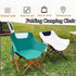 330 lbs Folding Chairs Heavy Duty Support Moon Chair with Carry Bag, Outdoor Quad Lumbar Back Padded with Side Pockets
