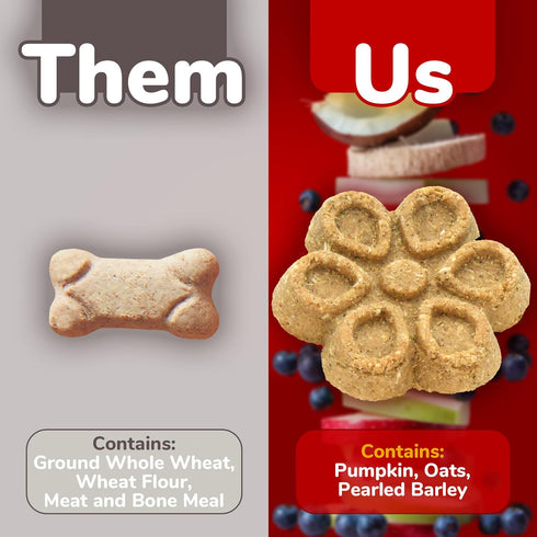 Fruitables Biggies Dog Biscuits, Crunchy with Pumpkin, Healthy Treats, Crispy Bacon & Apple, 16 oz