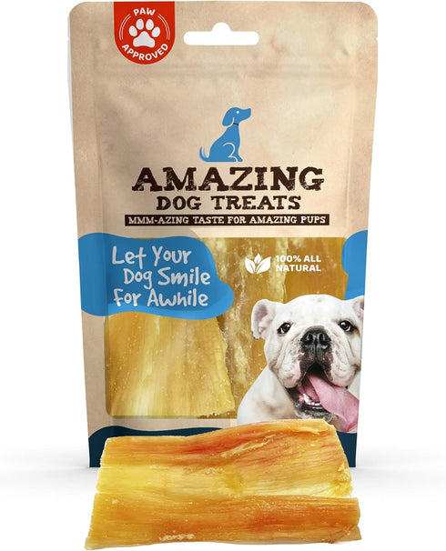 6 Inch Beef Tendon for Dogs, 5 Pcs/Pack, 100% Meat Dog Treat, Long Lasting Chew, Packaged in The USA