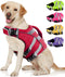 Kuoser Dog Life Jacket with Reflective Stripes - Adjustable High Visibility Vest for Small, Medium, and Large Dogs
