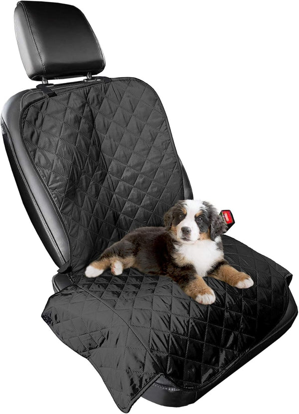 Furhaven Universal Quilted Water-Resistant Car Seat Protector - Black, One Size