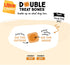 Ultra Chewy Mini Double Treat Bones: Long-Lasting Dog Treats Made in USA, Highly Digestible, 9oz (Peanut Butter, 2