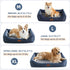 Orthopedic Dog Beds for Medium Large Dogs, Durable Egg Crate Foam Sofa Bed with Washable Cover, Waterproof Lining, Navy