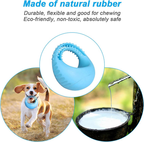 Durable Dog Chew Toy for Aggressive Chewers - Rubber Teething Bone