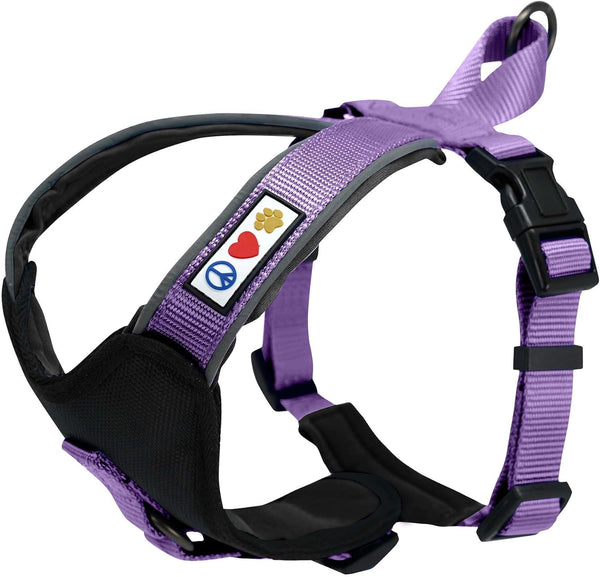 Pawtitas Padded Dog Harness, Reflective Dog Vest for Comfort Control, XS Extra Small Orchid