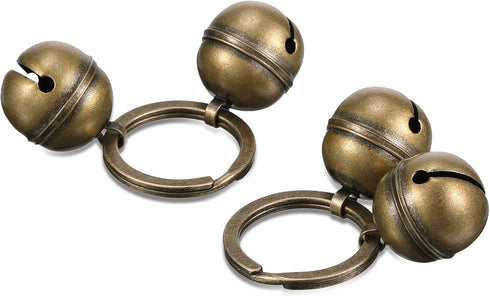 Ripeng Dog Bells for Pet Tracking, 4 Pcs Extra Loud Dog Cat Bells for Collar with Key Rings