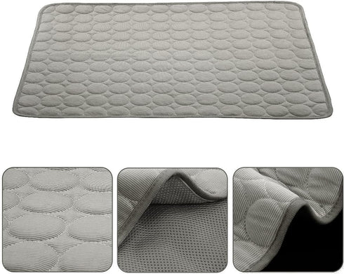 Dog Cooling Mat, Pet Cooling Pads for Dogs & Cats, Cooling Blanket for Outdoor Car Seats Beds (Grey, 22IN*28IN)