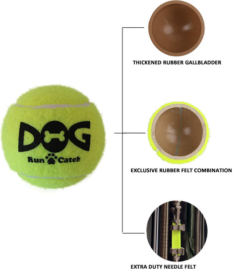 12 Pack 2.5'' INSUM Tennis Balls for Dogs - Durable Non-Toxic Outdoor Dog Toys Balls with Mesh Bag, SGS Certified