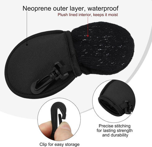 PATIKIL Portable Golf Ball Washer Pouch, Cleaner Pocket Bag with Hanging Clip for Women Golf Exercise