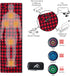 Heated Sleeping Bag Pad, Heated Sleeping Bag Liner with Type-C Input, 5 Heating Zones, Black & Red Flannel