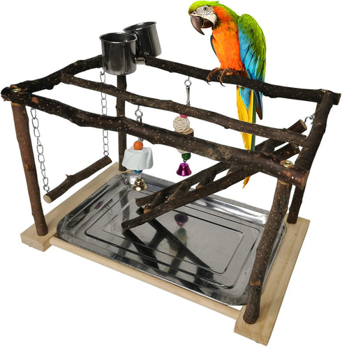 Tfwadmx Parrots Playstand Bird Play Gym Cockatiel Playground Wood Perch Stand Climb