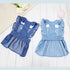 Dog Dress: Puppy Luxury Skirt, Princess Dresses for Small Dog Girls, Wedding Evening Tutu Denim Skirt, Navy Blue XL