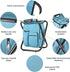 Backpack 300 LBS Kikerike Stool Cooler Chair Heavy Duty Max Load Portable Lightweight Folding Fishing Cooler