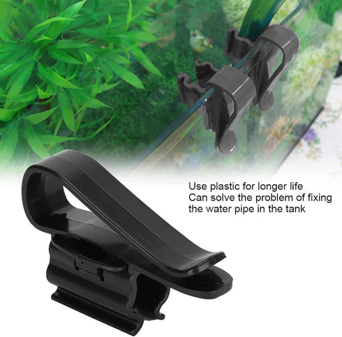 5PCS Fish Tank Water Pipe Clamp, ABS Fish Tank Mounting Clip, Aquarium Fish Tank Hose Holder, for Water Pipe with Diameter of 8-16mm/0.3-0.6in by Haosie