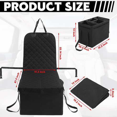 HOMBYS Back Seat Extender for Dogs,Dog Car Seat Cover with Storage Car Organizer,Dog Car Seat Extender with Storage