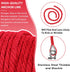 Premium Anchor Rope 50ft x 3/8 inch, Solid Braid MFP Marine Rope, Boat Anchor Line with Thimble & Shackle