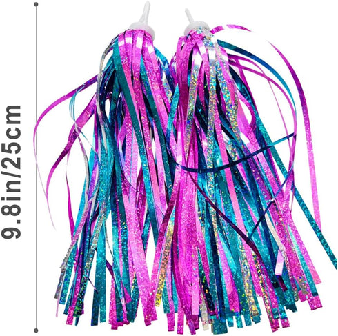 1Pair Kids Bike Handlebar Streamers, Children Scooter Handlebar Colorful Tassel Ribbon Bicycle Grips Baby Carrier