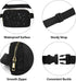 Waist Pack for Running, Fanny Pack for Women and Men, Adjustable Strap Crossbody Belt Bag for Sports, Black