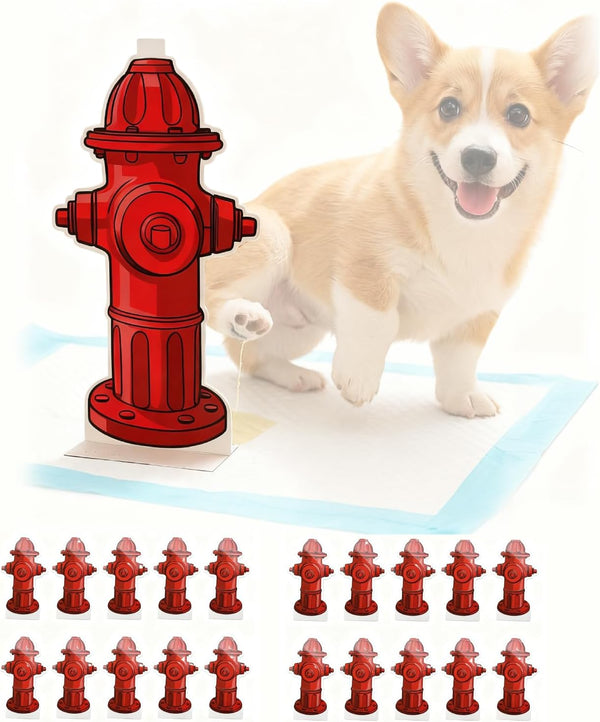 Dog Pee Post Guide Paper Pee Trainer, 20Pcs Hydrant Shaped Pet Diaper