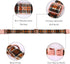 Lionet Paws Boy Dog Collar, Comfortable Adjustable Cute Orange Black Grid Collar for Male Dogs, Neck 10-16 inches