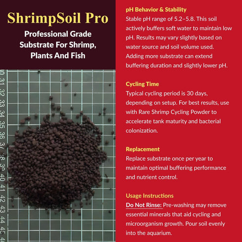 Setups (1L) ShrimpSoil Pro - Freshwater Shrimp & Aquatic Plant Soil | Professional Buffering Substrate for Caridina