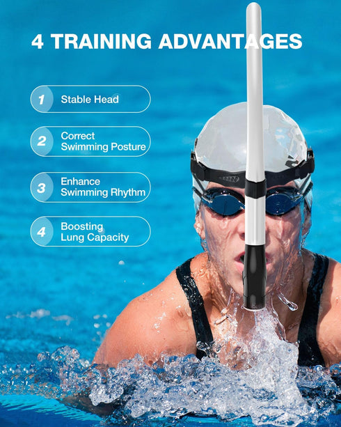 ZIONOR Unisex-Adult Swim Training Snorkel with Swim Cap for Lap Swimming in Pool and Open Water