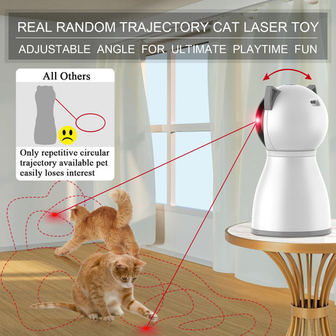 YVE LIFE 4th Laser Cat Toys for Indoor Cats,The Generation Real Random Trajectory Motion Activated Rechargeable