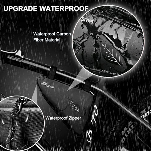 NDakter 2L Waterproof Bicycle Frame Storage Bag, Triangle Pouch for Phone, Wallet, Keys, Tools, Accessories, MTB