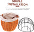 Woven Rattan Bike Basket Front Storage Basket for Pets and Groceries Wicker Design Breathable Comfortable Pet Carrier