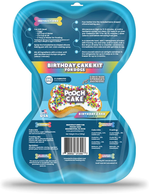 Pooch Cake Dog Birthday Cake Kit, Birthday Cake Flavor with Sprinkles