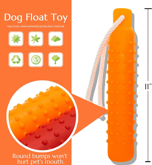 Dog Float Toy - Interactive Training Bumper & Fetching Retrieving Dog Water Toys Dummy Outdoor - Lightweight for Float on The Water Pool Fetch Rope Dog Toys for Small, Medium, Large Dogs
