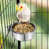 Dog Bowl Stainless Steel, Pet Hanging Food Water Bowl, Cage Feeding Cup Feeder for Dogs, Cats, Rabbits, Birds (Medium)