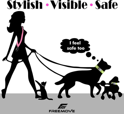 FREEMOVE Reflective SASH with 2 Bands, Reflective Runners Waist Belt with 4 Arm Bands, Easy to Put On/Off, Reflective