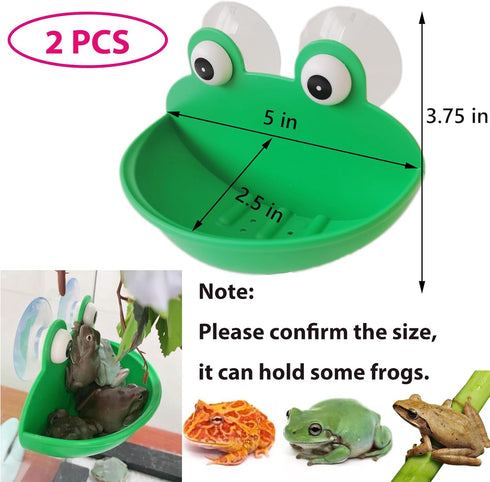 Tree Frog Tank Accessories, 2 PCS Plastic Habitat Platform Decoration for Frog Wall-Mounted Tank