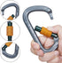 SOB Auto Locking Climbing Carabiner Clips - Heavy Duty Asymmetrical Connector for Rappelling Gear and Outdoor Projects
