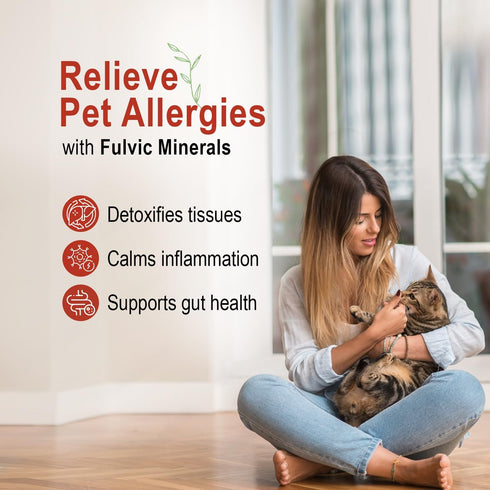 Vital Earth Minerals Pet Fulvic, Dog Allergy Relief and Joint Support Supplement - 16 oz (Pack of 2)