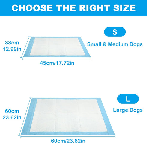 100 Count 23.6x23.6 6 Disposable Puppy Pads, in, Layer Pee Pads for Dogs,Super Absorbent Diaper Changing Pad, Dog Potty