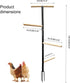 XINYI 3 Plug,1.25-Inch Large Chicken Perch Toys for Coop,Wooden Chicken Roosting Bars with Legs Metal Ground Thickened