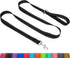 Taglory Dog Leash - Black Double-Sided Reflective Leash with Soft Neoprene Padded Handle, 3/4 inch by 6 ft for Small