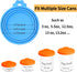 Lydia's Deal 4 Pack Universal Pet Food Can Covers, Silicone Lids for Dog and Cat Cans, Multicolor