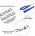 Metal Dog Leash Chew Proof Dog Chain Leash 4ft, 8ft Heavy Duty Sturdy Pet Dog Leash with Red Padded Handle for Large Medium Dogs (4'/3.0mm, Blue Handle)