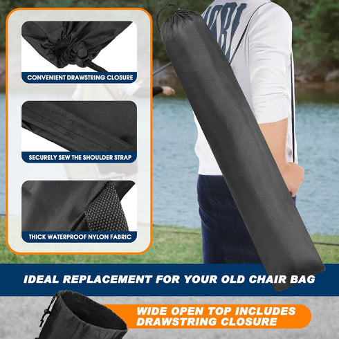 JYMBER 3 Pack Bag,39.37" Camping Chair Replacement Folding Chair Storage Bag,Portable,Durable,With Shoulder Strap