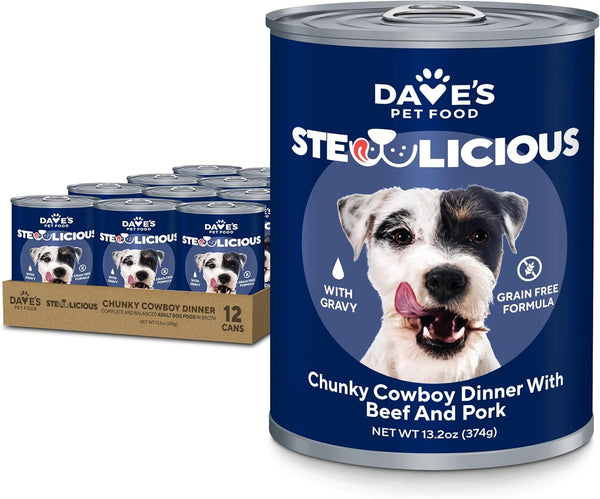 Dave's Pet Food Stewlicious Grain Free Wet Dog Food with Gravy (Chunky