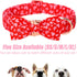 Valentine's Day Dog Collar with Bow Tie, Adjustable Pink Red Love Collar for Small Medium Large Boy & Girl Dogs, L-Neck