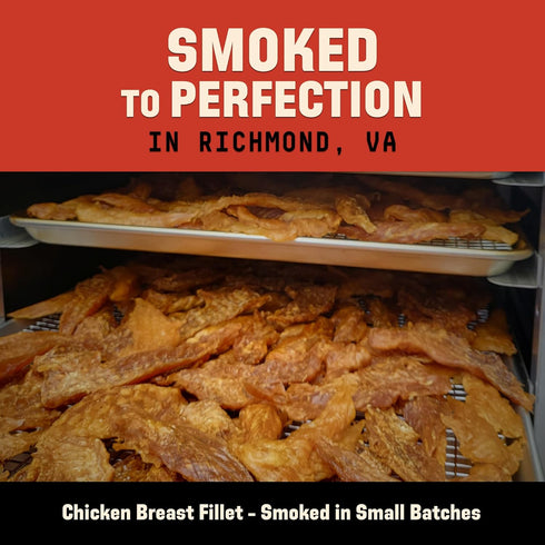 Barkworthies USA Hickory Smoked Chicken Jerky Dog Treats, 4 oz, All Natural, High Protein Real Chicken Breast
