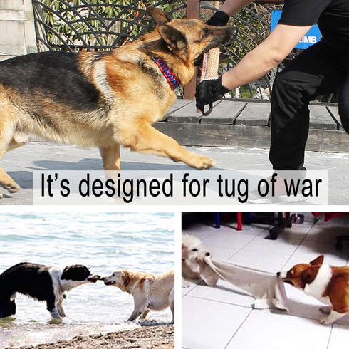 DGSL Dog Tug Toy, Tug of War Jute Bite Pillow with 2 Handles for Puppy Training, Fetch, K9 Suitable for Dogs