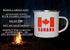 Rogue River Tactical Canadian Flag Camp Mug, Enamel Camping Coffee Cup Gift with Canada Maple Leaf