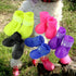 Puppy Dogs Candy Colors Anti-Slip Waterproof Rubber Rain Shoes, Boots Paws Cover (Blue, Large)